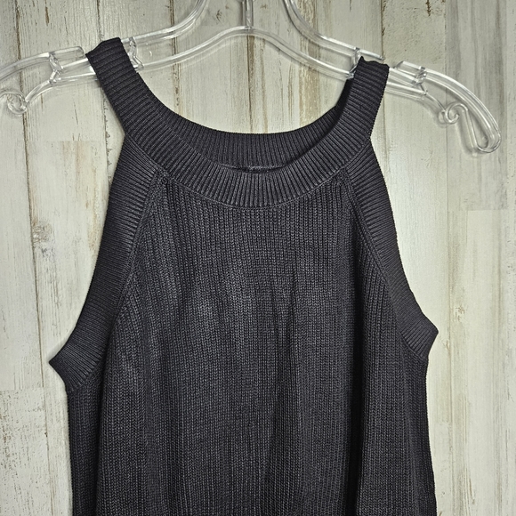 Women's Black Halter Top Rib Knit Tank Blouse NWOT Ladies Size Small - Picture 6 of 7